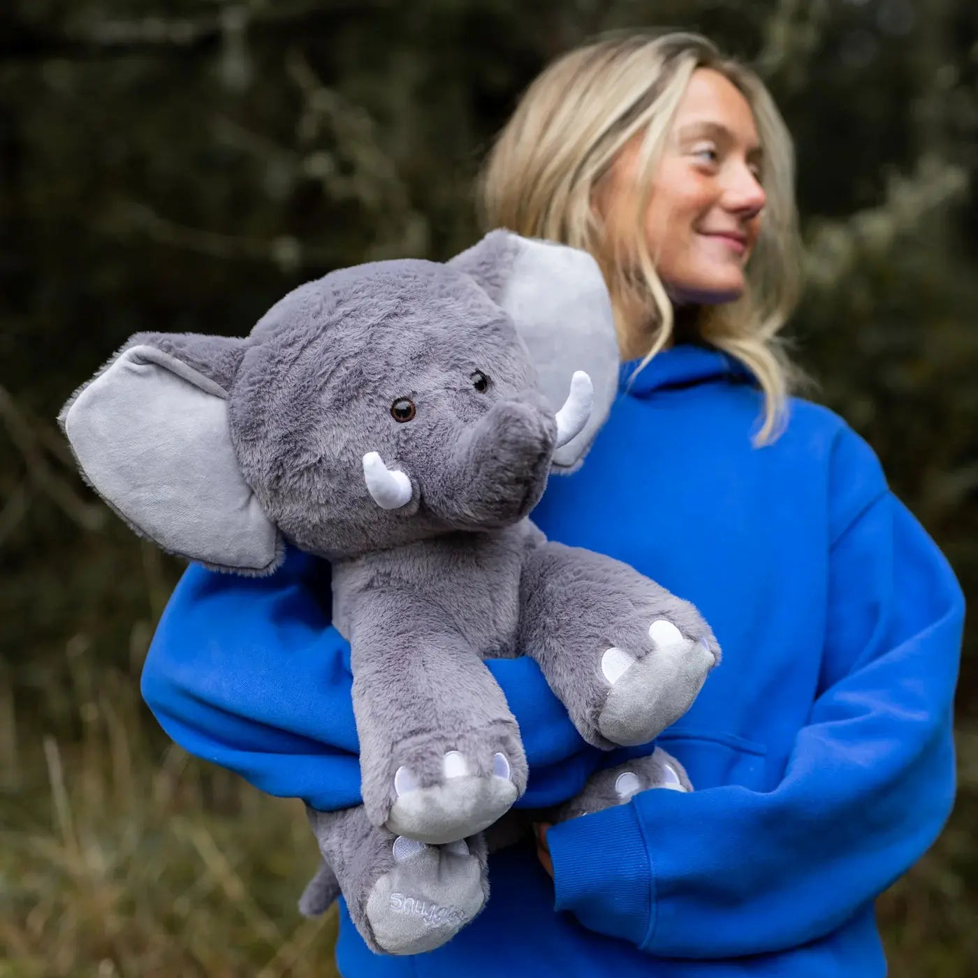 Jumbo Elephant Stuffed Animal | 4.5Lbs Weighted | 16" Tall | Ultra Soft | Elephant Plushie | Weighted Stuffed Animal