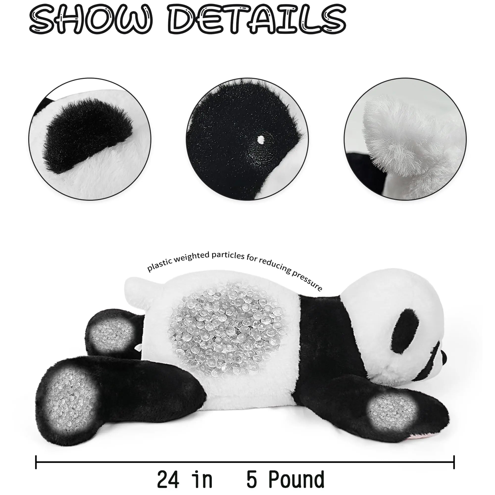 5Lb Weighted Stuffed Animals, 24In Stuffed Plush Toy Pillows Gifts for Women and Girls